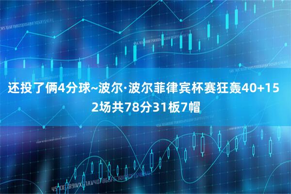 还投了俩4分球~波尔·波尔菲律宾杯赛狂轰40+15 2场共78分31板7帽